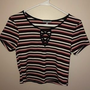 striped crop top